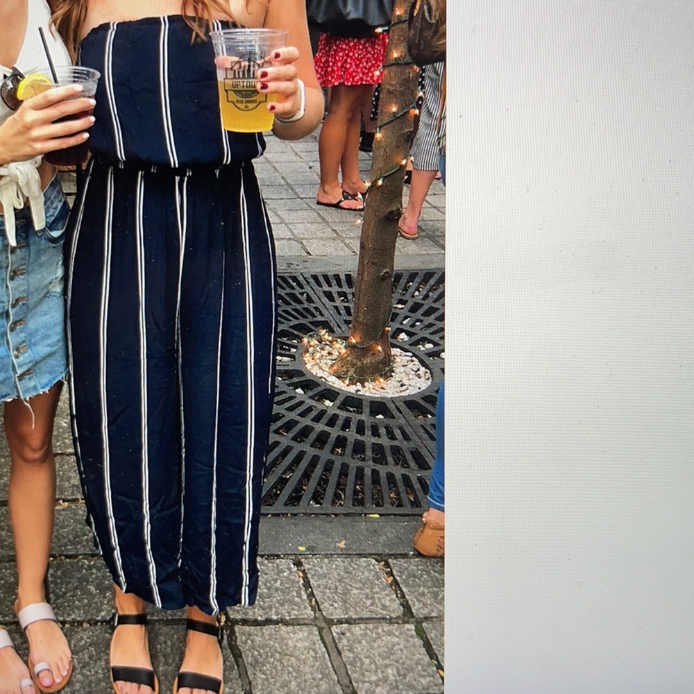 Urban Outfitters Striped Jumpsuit
